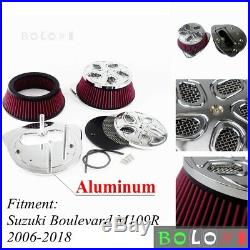 Chrome Motorcycle Air Cleaner Intake Filter For Suzuki Boulevard M109R 2006-2019