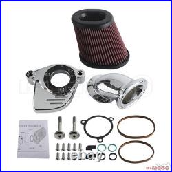 Chrome Motorcycle Air Filter Cleaner Kit For Harley Softail Touring Freewheeler