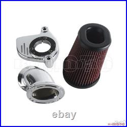 Chrome Motorcycle Air Filter Cleaner Kit For Harley Softail Touring Freewheeler
