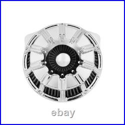 Chrome Stripe Air Filter Gray Element For Harley Touring 2008-16 Softail 16-2017