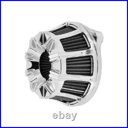 Chrome Stripe Air Filter Gray Element For Harley Touring 2008-16 Softail 16-2017