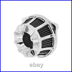 Chrome Stripe Air Filter Gray Element For Harley Touring 2008-16 Softail 16-2017