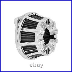 Chrome Stripe Air Filter Gray Element For Harley Touring 2008-16 Softail 16-2017