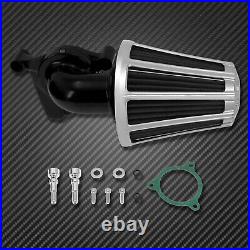 Chrome Stripe Sucker Air Cleaner Gray Air Filter Fit For Harley M8 Touring Trike
