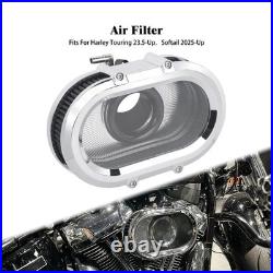 Chrome Transparent Air Cleaner Filter For Harley Touring Road King Glide 24-2025