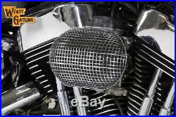 Chrome Wyatt Gatling Air Cleaner Assembly, fits Harley Davidson motorcycle models