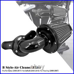 Cone Air Cleaner Filter Gray Element Fit For Harley Dyna Fat Street Bob 2000-17