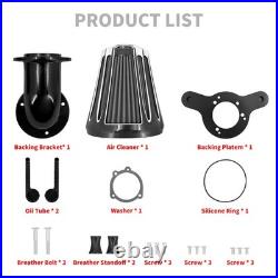 Cone Air Cleaner Filter Gray Element Fit For Harley Dyna Fat Street Bob 2000-17