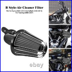 Cone Air Cleaner Filter Gray Element For Harley Touring 00-07 Softail 00-15 Dyna