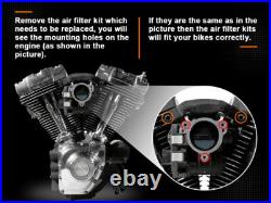 Cone Air Intake Filter For Harley Softail Deluxe 16-17 Touring Glide Ultra 08-16