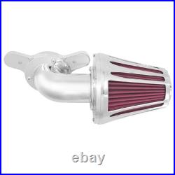 Cone Chrome Air Filter Red Intake For Harley Dyna Low Rider Street Bob 2000-2017