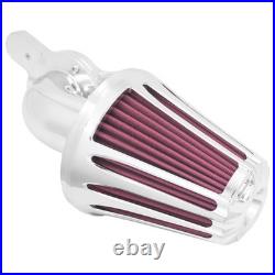 Cone Chrome Air Filter Red Intake For Harley Dyna Low Rider Street Bob 2000-2017