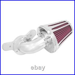 Cone Chrome Air Filter Red Intake For Harley Dyna Low Rider Street Bob 2000-2017