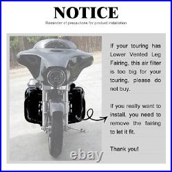 Cone Chrome Air Filter Red Intake For Harley Touring 00-07 Softail 00-2015 Dyna