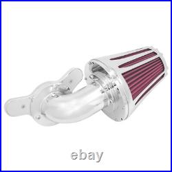 Cone Chrome Air Filter Red Intake For Harley Touring 00-07 Softail 00-2015 Dyna