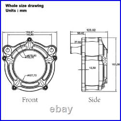 Contrast Cut See-Through Air Intake for Harley Dyna FXD Touring FLHR 2000-2007