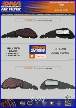 DNA Air Filter Compatible for Piaggio Beverly 400/HPE (21-25) PN P-PG4SC21-01