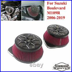 Dual Big Sucker Air Cleaner Kit For Suzuki M109 Boulevard M109R 1783 2006-2019