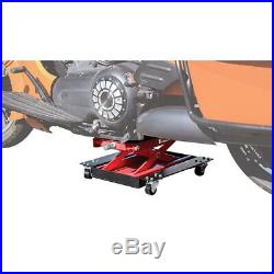 Extreme Max 5001.5059 Wide Motorcycle Scissor Jack with Dolly-1100 lbs