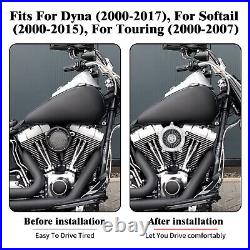 Fits For Harley Chrome Aluminum Air Cleaner Filter with Gray Intake Element Kit