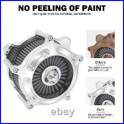 Fits For Harley Chrome Aluminum Air Cleaner Filter with Gray Intake Element Kit