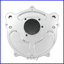 Fits For Harley Chrome Aluminum Air Cleaner Filter with Gray Intake Element Kit