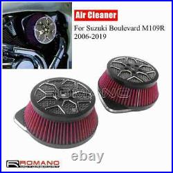 For 2006-2018 Suzuki Boulevard M109R Dual Intake Air Cleaner Big Twin Air Filter