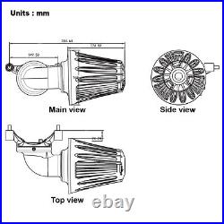 For Harley Cone Air Cleaner Filter Dyna Low Rider FXDL Softail Deuce FXSTD 93-15