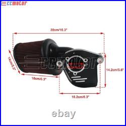 For Harley M8 Softail Touring Glide Heavy Breather Air Cleaner Intake Filter Kit