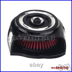 Mini Air Cleaner Intake Filter For Harley Touring, Softail, Dyna – Chrome/Red