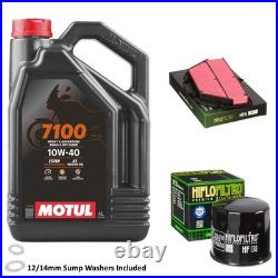 GSXR 750 Air Oil Filter Kit Motul 7100 10w40 4L Suzuki GSXR 750 2010