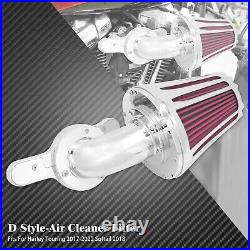 Gauge Sucker Air Filter Stage One Cleaner Chrome Intake Fit For Touring M8 2023