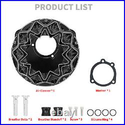 Gray Intake Black Air Cleaner Filter Fit For Harley Sportster 1200 883 2004-2023
