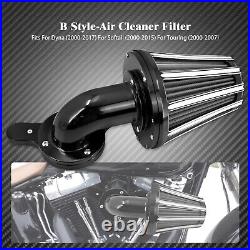 Grey Intake Sucker Air Cleaner Filter Fits For Harley Touring Dyna Softail 00-15