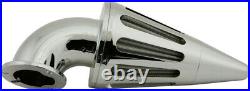 Harddrive Ram Air Filter Coned Chrome 4.5X12 120234