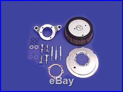 Hi-Flow Air Cleaner Back Plate Kit Chrome, for Harley Davidson motorcycles, by