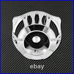 Inverted Cut Air Cleaner Air Filter Gray Fit For Harley Dyna Softail 2000-2015