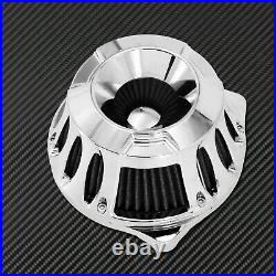 Inverted Cut Air Cleaner Air Filter Gray Fit For Harley Dyna Softail 2000-2015