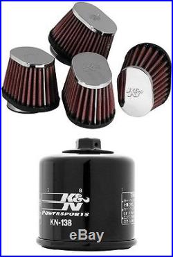 K&N Motorcycle Custom Air Filter + Oil Filter Combo RC-1824 + KN-138