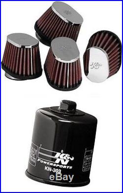 K&N Motorcycle Custom Air Filter + Oil Filter RC-1824 + KN-303
