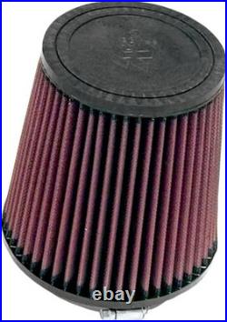 K & N Motorcycle Universal Clamp-On Air Filter Black / Red 10111053