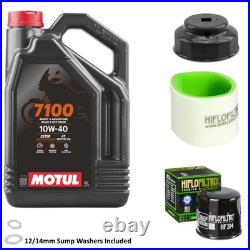 KFX 700 Air Oil Filter Service Kit Motul 7100 10w40 4L Kawasaki 2004 Inc Wrench