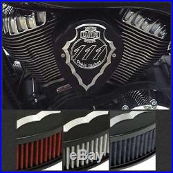 Lloydz Indian Motorcycle Facet Cut Airbox Black Contrast Cut WithBlack Filter