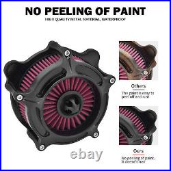 Matte Black Air Cleaner Filter Red Intake For Harley Road Electra Glide 00-2007