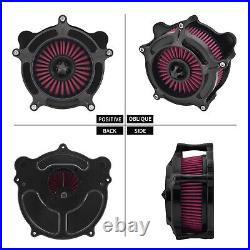 Matte Black Air Cleaner Filter Red Intake For Harley Road Electra Glide 00-2007