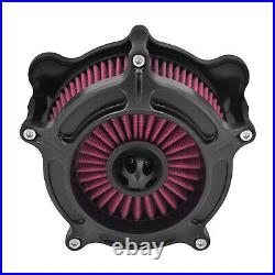 Matte Black Air Cleaner Filter Red Intake For Harley Road Electra Glide 00-2007