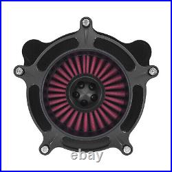 Matte Black Air Cleaner Filter Red Intake For Harley Road Electra Glide 00-2007