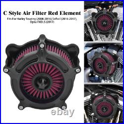 Matte Black Air Cleaner Filter Red Intake For Harley Street Road Glide 2008-2016 Matte Black Air Cleaner Filter Red Intake For Harley Street Road Glide 2008-2016