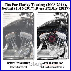 Matte Black Air Cleaner Filter Red Intake For Harley Street Road Glide 2008-2016 Matte Black Air Cleaner Filter Red Intake For Harley Street Road Glide 2008-2016