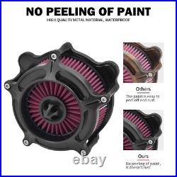 Matte Black Air Cleaner Filter Red Intake For Harley Street Road Glide 2008-2016 Matte Black Air Cleaner Filter Red Intake For Harley Street Road Glide 2008-2016